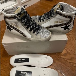 Golden goose gorgeous size 36 sold out slides glitter tongue